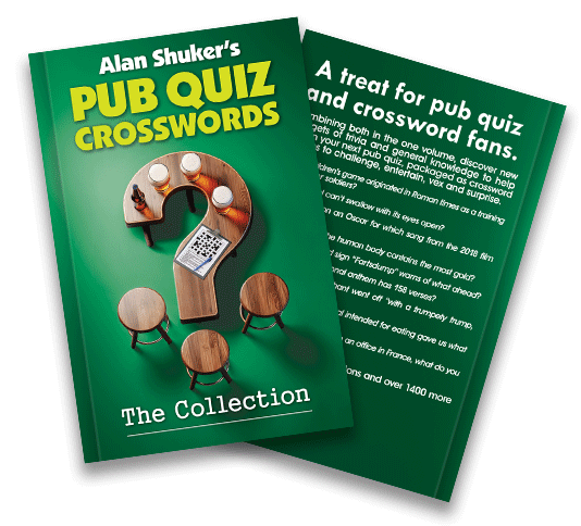 Pub Quiz Crosswords Book, by Alan Shuker